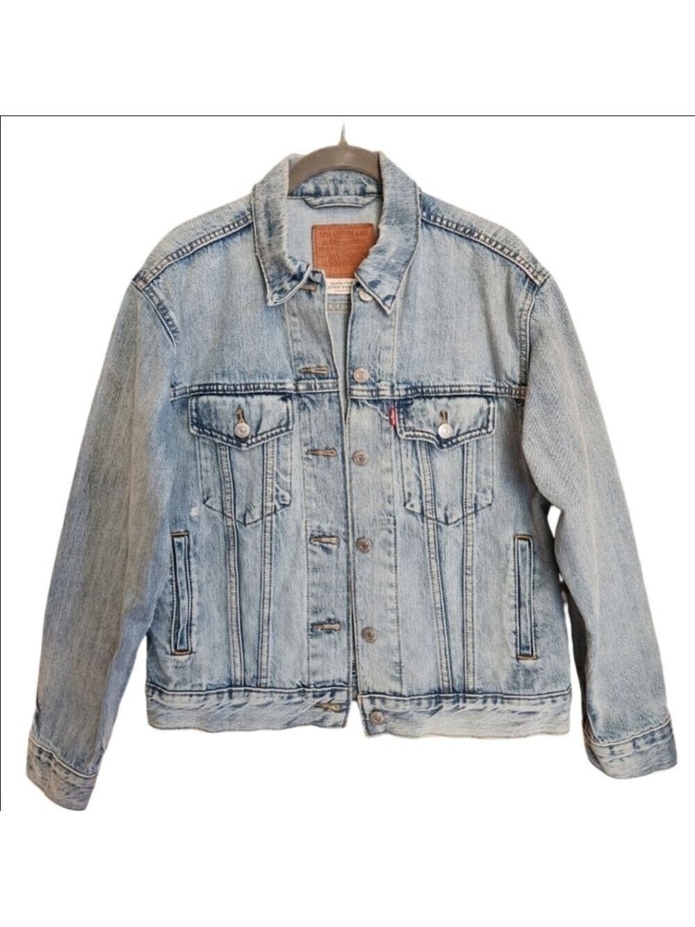 LEVIS ICONIC EX-BOYFRIEND TRUCKER DENIM JEAN JACKET SIZE SMALL LIKE NEW